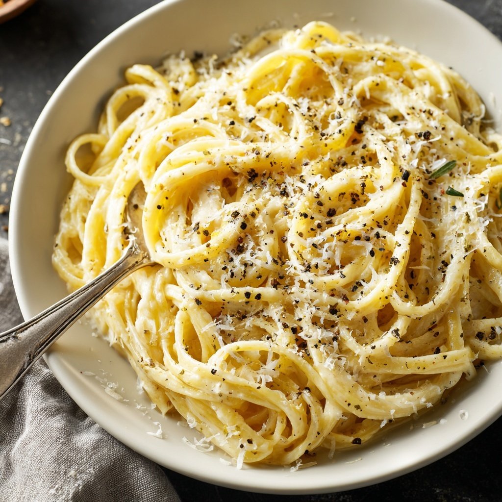 Champagne Cream Pasta with Parmesan