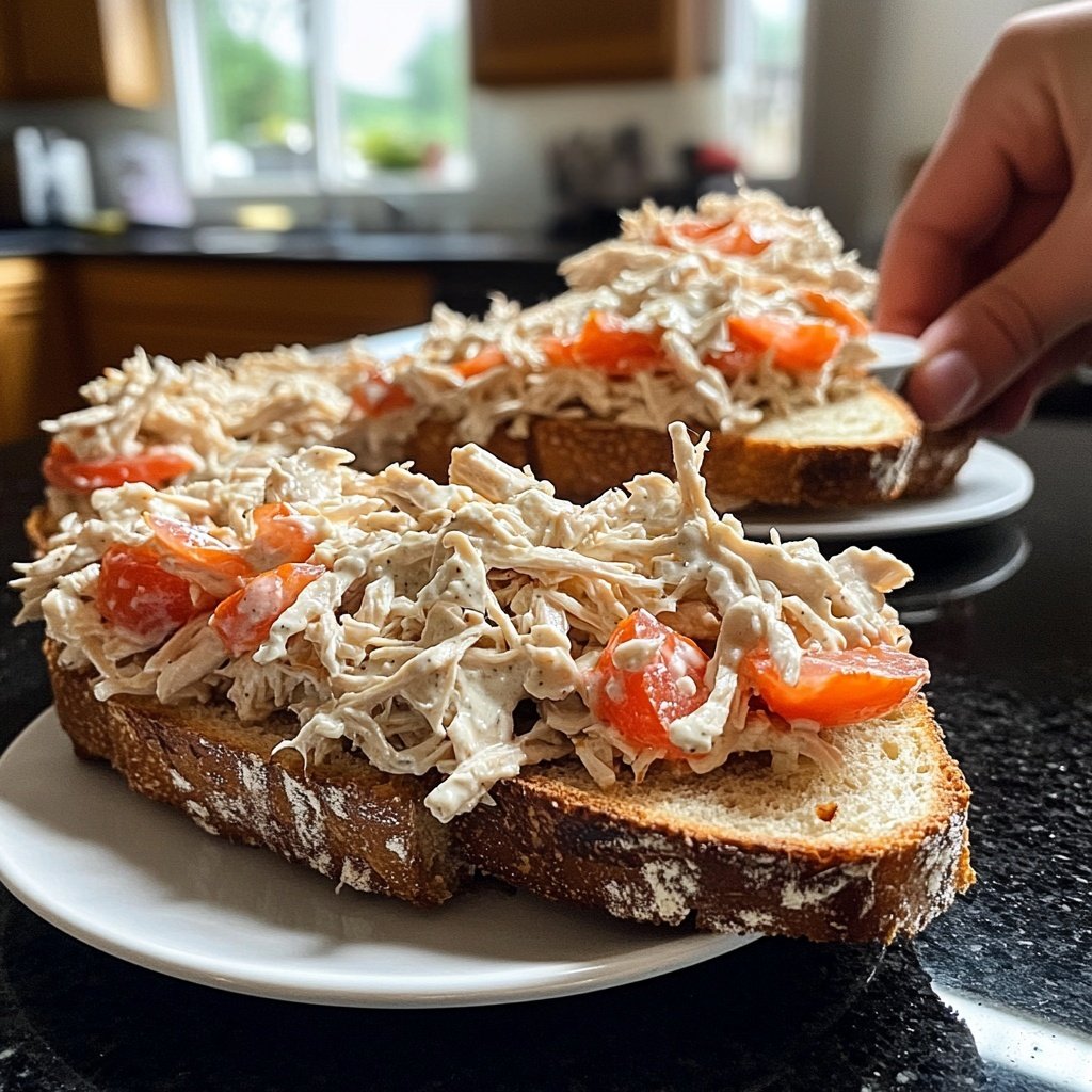 Tomatenbroodjes met Kipsalade