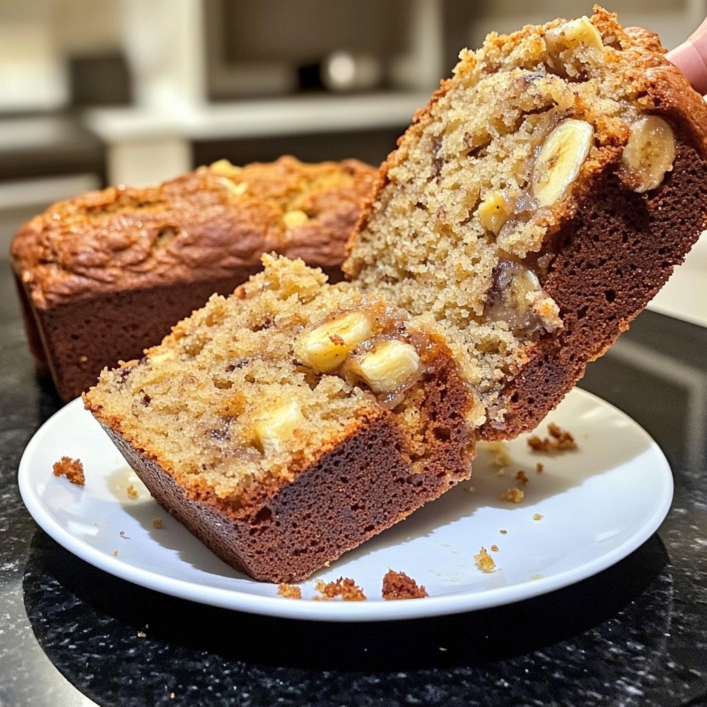 Moist Banana Bread with Ripe Bananas