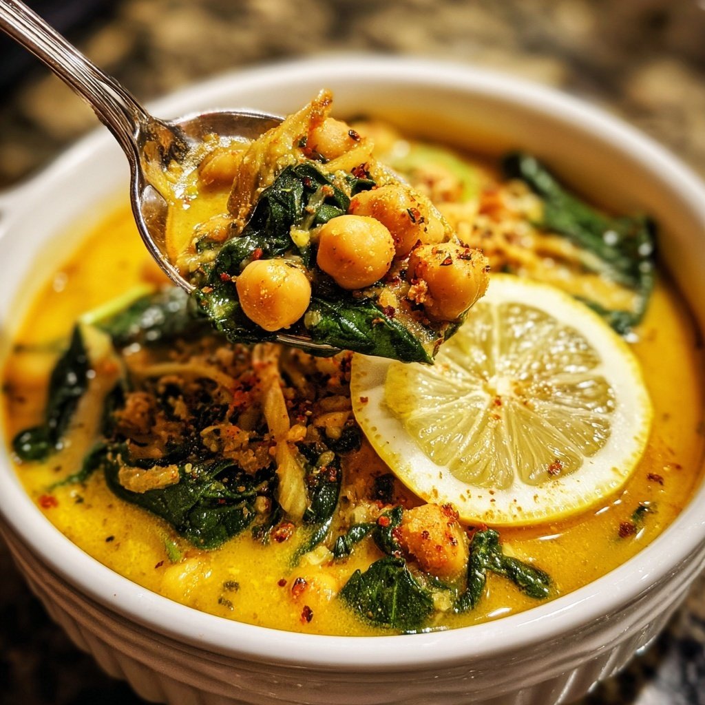 Healthy Crockpot Lemon Chickpea Stew