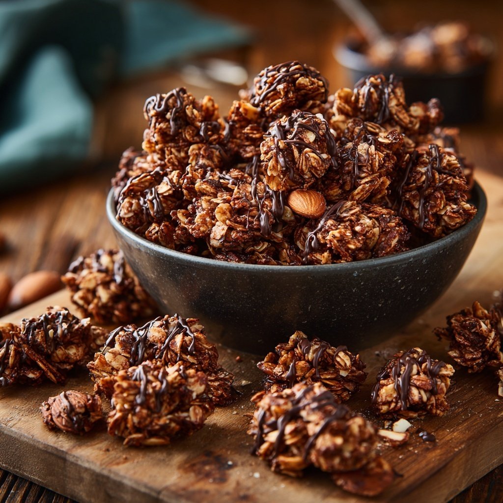 Chocolate Almond Granola Clusters