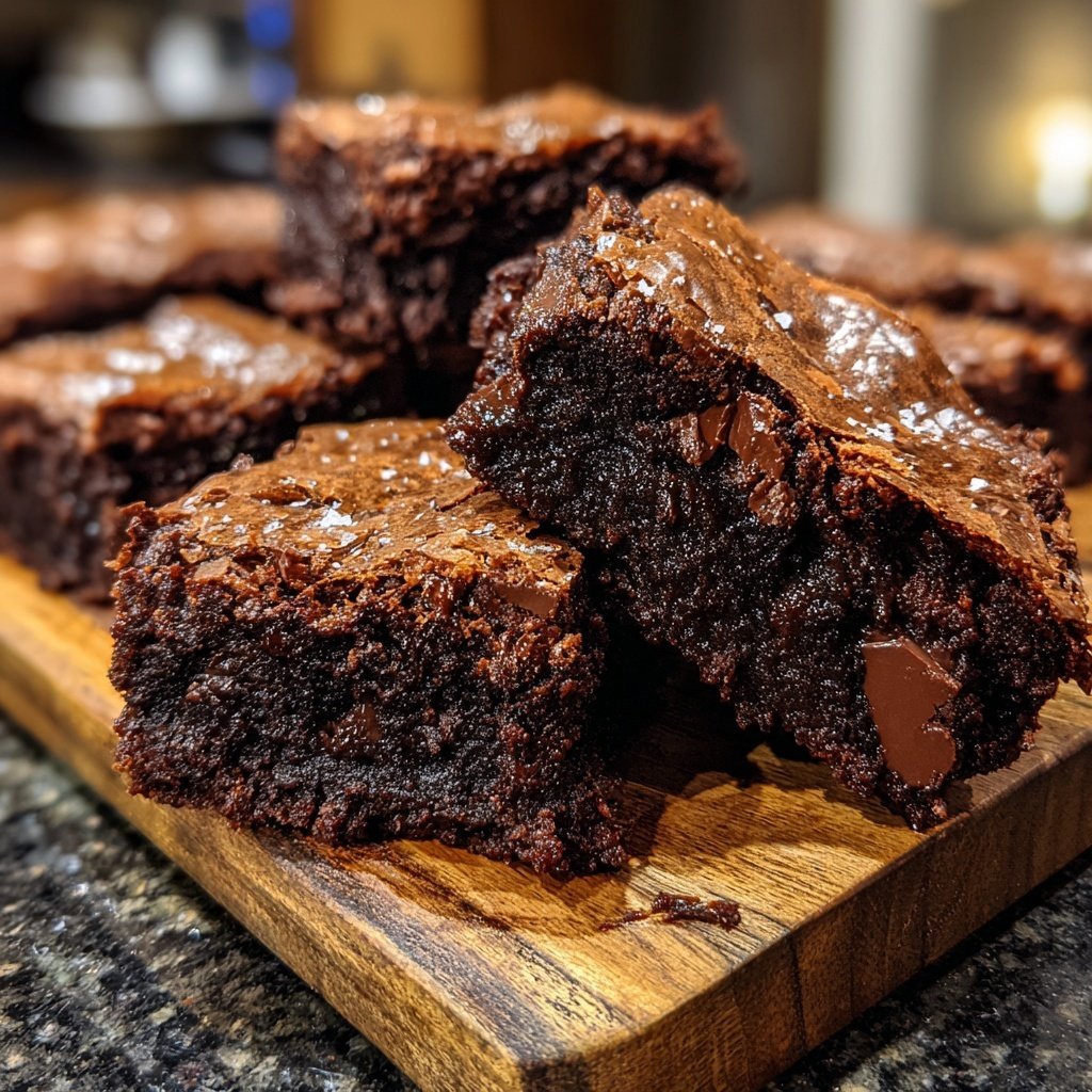 Chewy Brownies Using Sourdough Starter