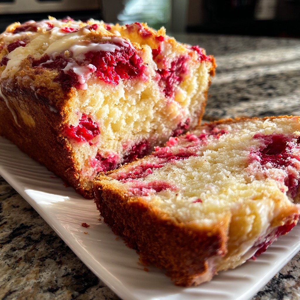 Raspberry Vanilla Yogurt Snack Loaf