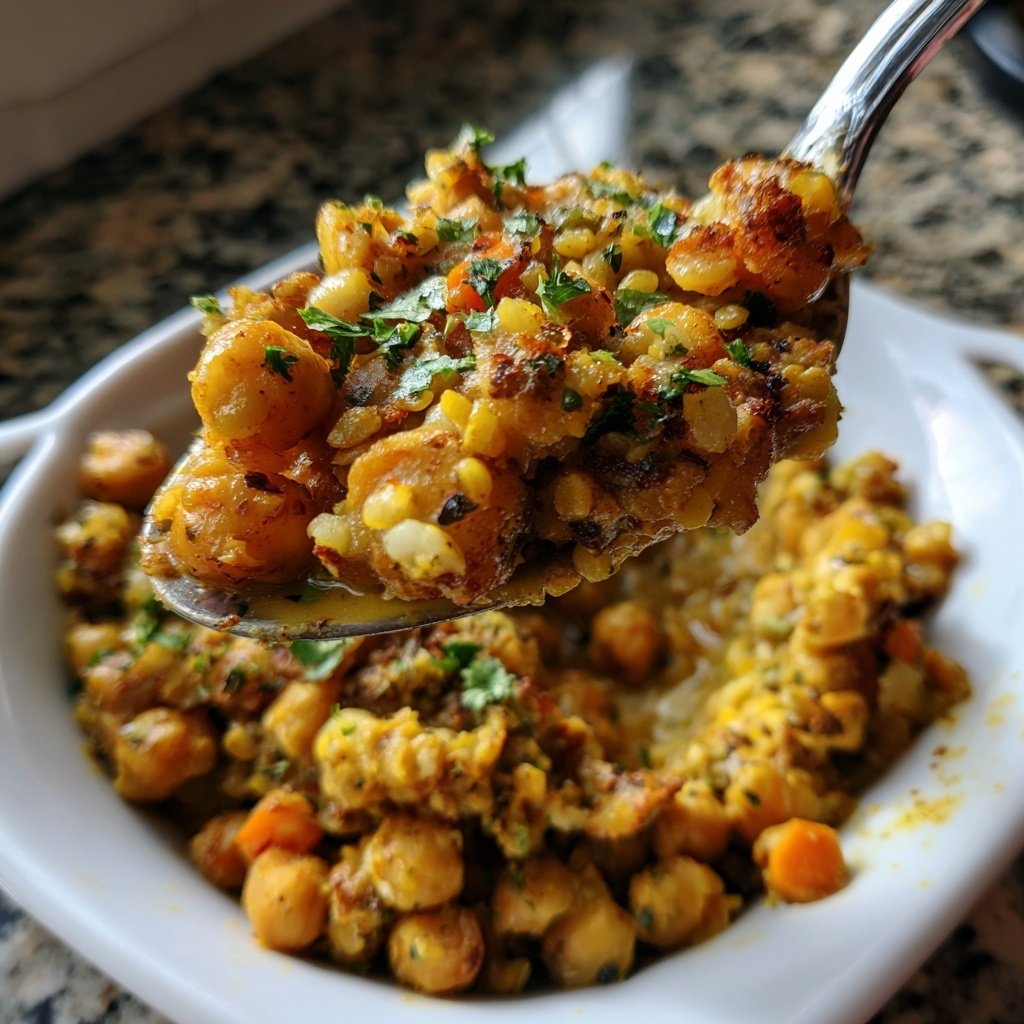 Healthy Crockpot Moroccan Lentil Chickpeas