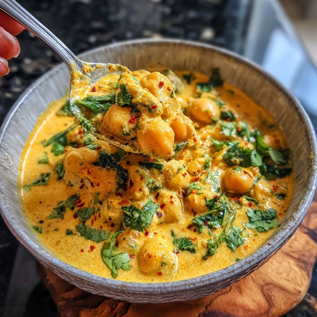 Healthy Dinner Creamy Coconut Chickpeas