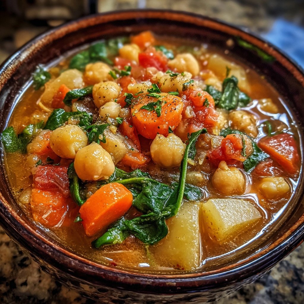 Healthy Crockpot Chickpea Stew