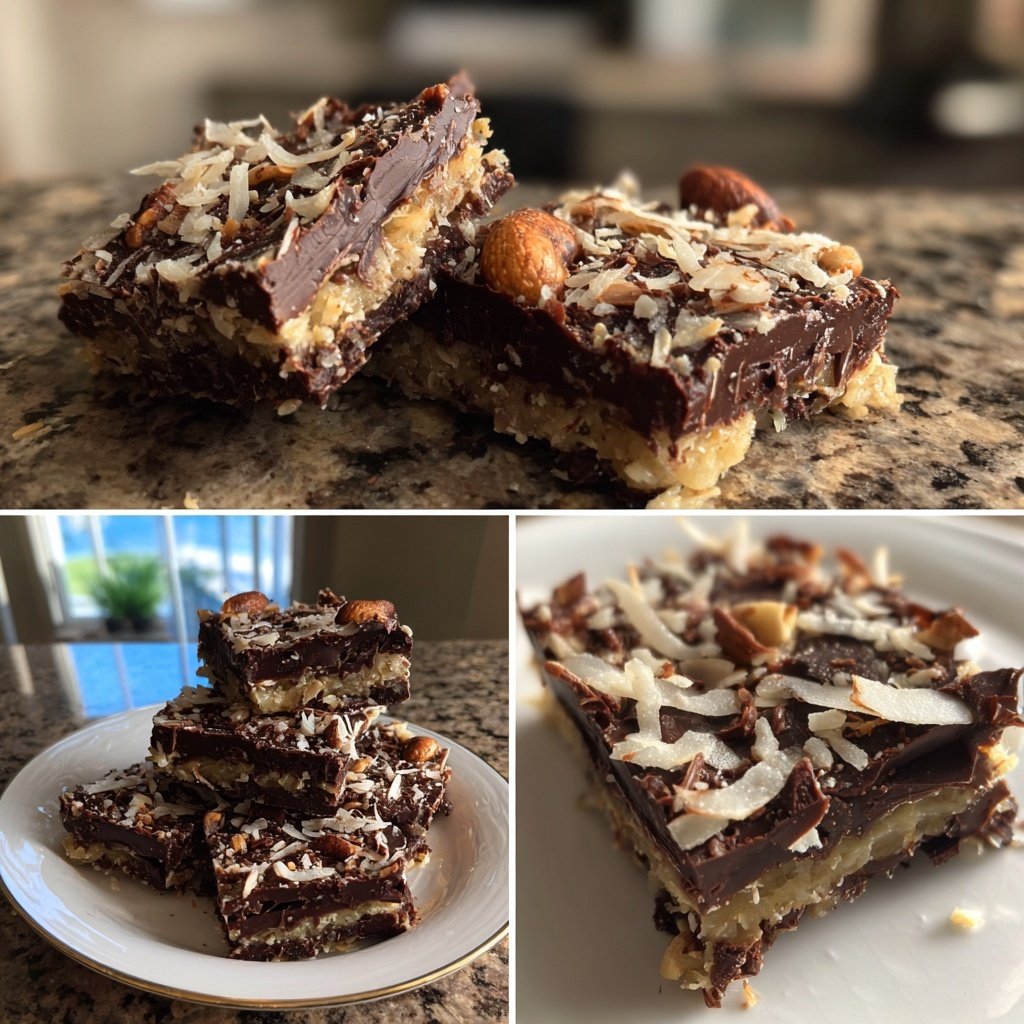 Chocolate Coconut Cashew Squares