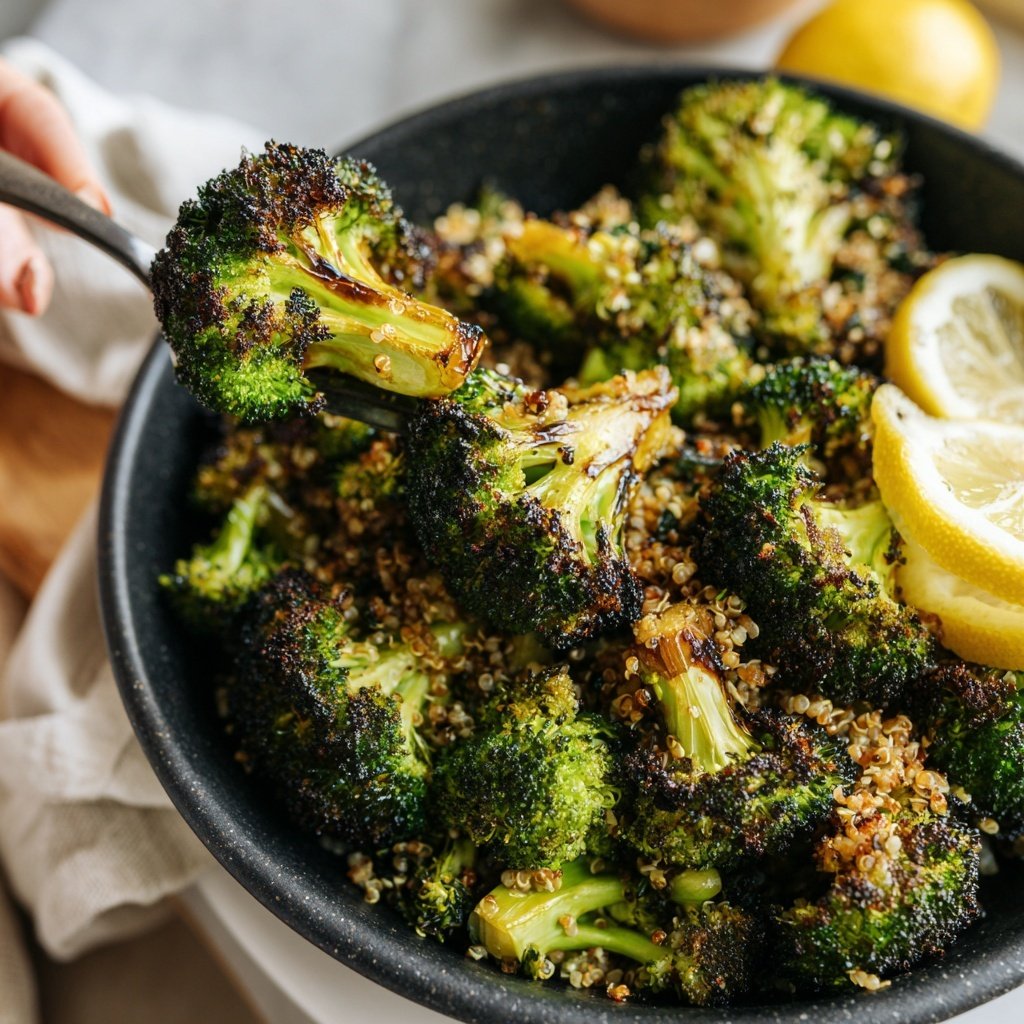 Roasted Broccoli Lemon Grain Bowl