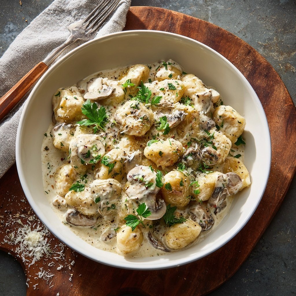 Creamy Mushroom Gnocchi