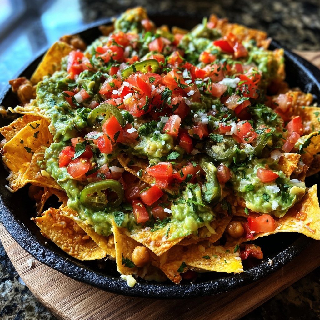Super Bowl Appetizer Crispy Chickpea Nachos